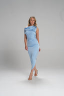 Draped Satin Dress