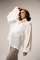 Hila Blouse / Satin Scarf Blouse - HOUSE OF DENTELLE