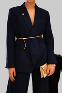 Tailored Blazer - Navy - HOUSE OF DENTELLE