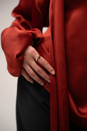 Hila Blouse / Satin Scarf Blouse - HOUSE OF DENTELLE