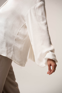 Hila Blouse / Satin Scarf Blouse - HOUSE OF DENTELLE