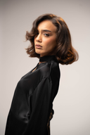 Hila Blouse / Satin Scarf Blouse - HOUSE OF DENTELLE