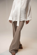 Hila Blouse / Satin Scarf Blouse - HOUSE OF DENTELLE