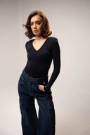 Navy Top - Navy - HOUSE OF DENTELLE