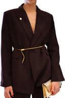 Tailored Blazer - Deep Plum - HOUSE OF DENTELLE