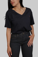 100% Cotton T-Shirt - Navy - HOUSE OF DENTELLE